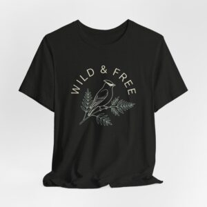 Wild And Free Minimal Art Bird T-Shirt